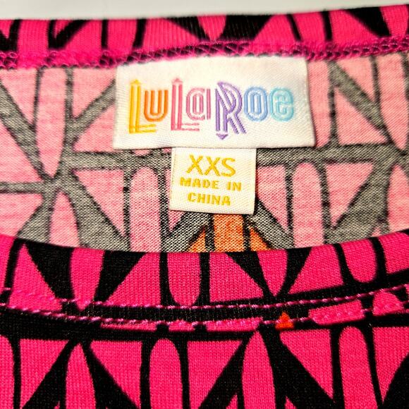 Lularoe XXS Pink Women's Short Sleeves Sun Dress Miss Size 0 2 Extra Small - Picture 3 of 6